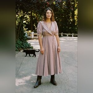 Christy Dawn Pink Plaid Dress